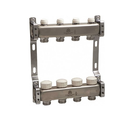 Коллекторный блок для теплого пола и радиаторного отопления 1x3/4EU отв.-10, Gekon GK 75110