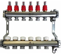 Коллекторный блок для теплого пола 1x3/4EU отв.-6 Gekon GK 72106