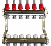 Коллекторный блок для теплого пола 1x3/4EU отв.-6 Gekon GK 74106