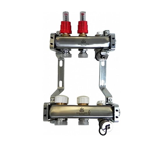 Коллекторный блок для теплого пола 1x3/4EU отв.-2 Gekon GK 72102
