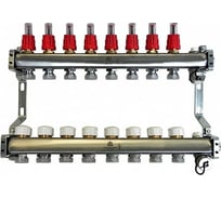 Коллекторный блок для теплого пола 1x3/4EU отв.-8 Gekon GK 72108