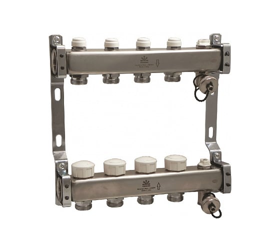 Коллекторный блок для теплого пола и радиаторного отопления 1x3/4EU отв.-9 Gekon GK 73109
