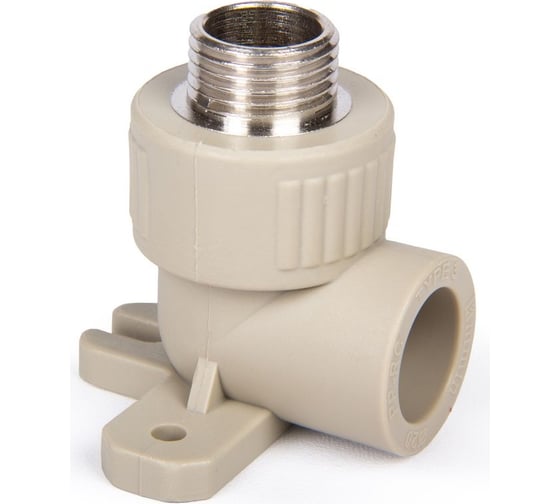 Угольник LAMMIN ppr с креплением нр 20x1/2" 80/20 серый Lm31054020015G 1