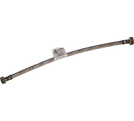 Гибкая подводка для воды ВР 1/2" х ВР 3/8", длина 400 мм STOUT RG008P0SIGT8FI