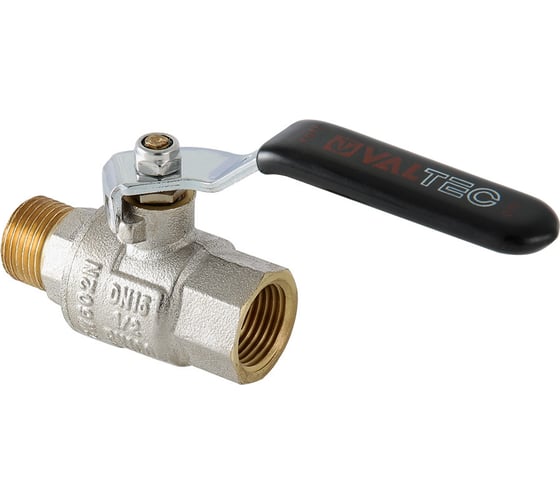 Шаровый кран VALTEC PERFECT, стальная рукоятка 1/2 вн.-нар. VT.315.N.04