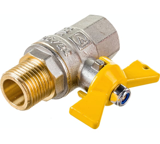 Шаровый газовый кран VALTEC VALGAS, рукоятка бабочка 1/2 вн.-нар. VT.278.N.04