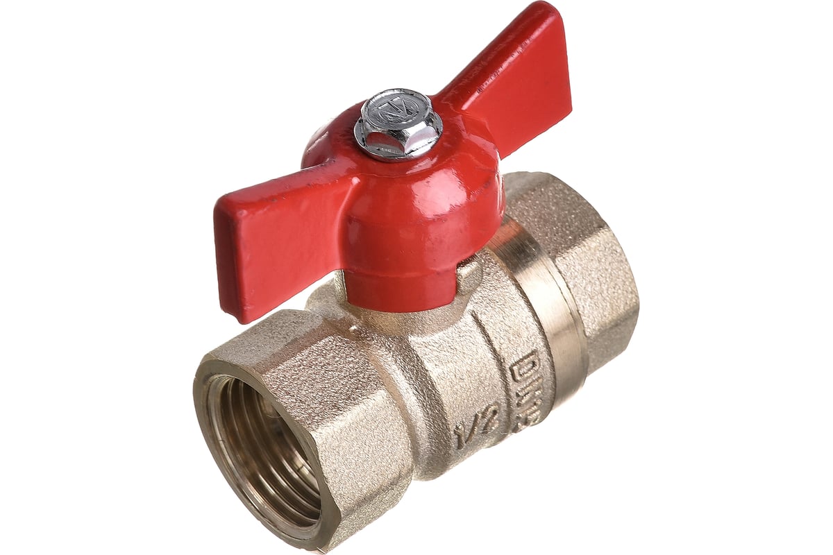 Шаровый кран VALTEC СТАНДАРТ, рукоятка бабочка 1/2, вн.-вн. VT.122.G.04 ...