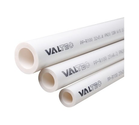 Труба Valtec PP- R, PN 20, 20 MM /белый, (2м) VTp.700.0020.20.02