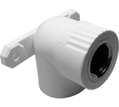 Комбинированный угольник РОСТерм 3/4"x25 мм ВР с креплением полипропилен angcombmountPPR25-3/4in