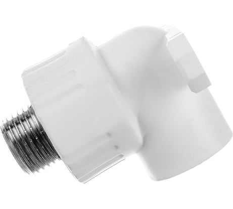 Комбинированный угольник РОСТерм 25 мм х 1/2" НР с креплением полипропилен angcombmountPPR25-1/2out