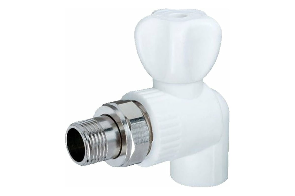 Угловой кран для радиатора РОСТерм ПП 25х3/4 НР radtapangPPR25-3/4in ...