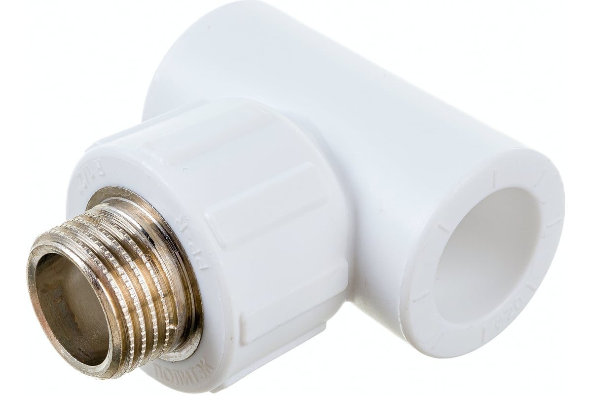 Тройник с наружной резьбой Политэк ПП 20x1/2 9510002012 - выгодная цена ...