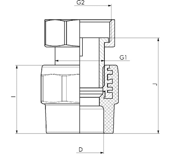 Муфта комбинированная PIPELIFE INSTAPLAST НГ 25x3/4 3295441809