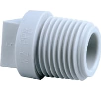 Пробка с резьбой PIPELIFE INSTAPLAST 1/2 grey/white 3297440622