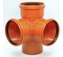 Крестовина для наружной канализации Flextron 2-х плоскостная 110x110x110x87.5 градусов 148041