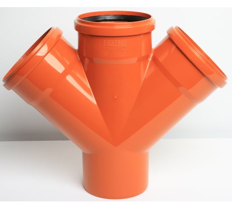 Крестовина для наружной канализации Flextron d 110x110x110 мм, 45 градусов 145769