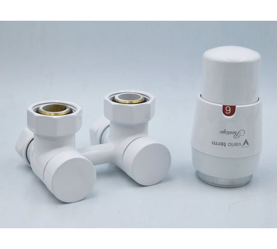 Комплект для прямого подключения с термоголовкой Vario Term Premium Eleganckie белый PREGS0206C/FK PEX 1