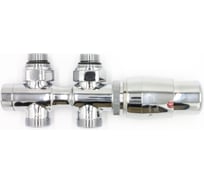 Комплект для прямого подключения с термоголовкой Vario Term Twins хромированный TSGS0202CFP