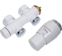 Комплект для прямого подключения с термоголовкой Vario Term Twins левый белый TSGS0206CFP