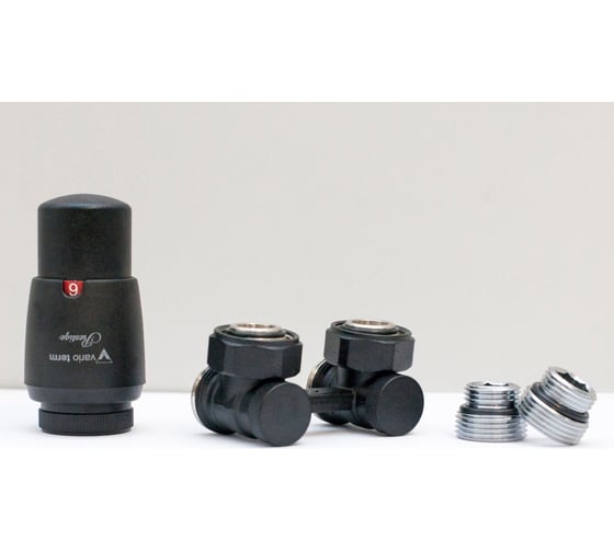 Комплект для прямого подключения с термоголовкой Vario Term Premium Eleganckie чёрный EPRNYGS0214C/FK 1