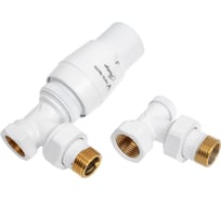 Комплект для углового подключения с термоголовкой Vario Term Elegant белый матовый ELGS0221C/FK