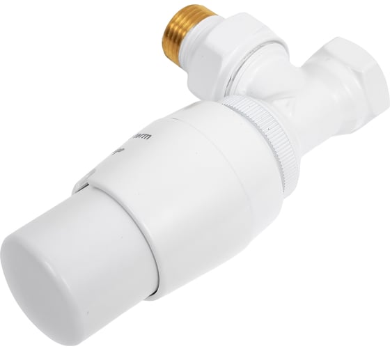 Комплект для углового подключения с термоголовкой Vario Term Elegant белый матовый ELGS0221C/FK