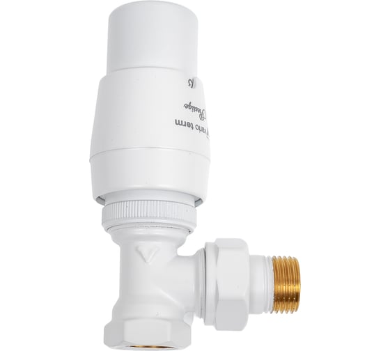 Комплект для углового подключения с термоголовкой Vario Term Elegant белый матовый ELGS0221C/FK