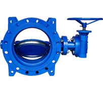 Дисковый затвор Benarmo поворотный Ду200 Ру10/16 чугун, редуктор, двойной эксцентриситет D050-09018