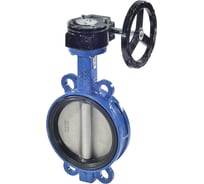 Дисковый затвор Benarmo Ду250 Ру10/16 чугунный, нерж. диск, межфланцевый, редуктор D050-01169