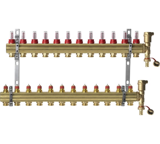Комплект коллекторов Danfoss FHF-12F set, 12 выходов 088U0732 049531 1