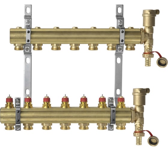 Комплект коллекторов Danfoss FHF-2 set, 7 выходов 088U0707 049504 1