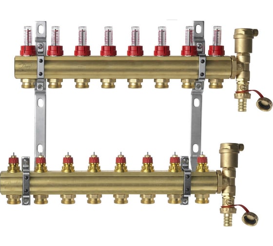 Комплект коллекторов Danfoss FHF-8F set, 8 выходов 088U0728 049527 1