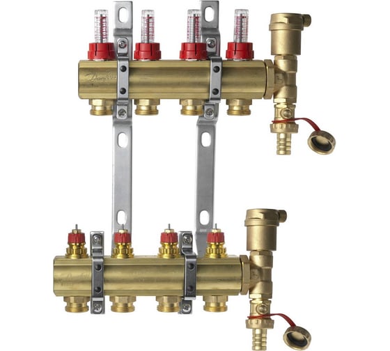 Комплект коллекторов Danfoss FHF-4F set, 4 выхода 088U0724 049523 1