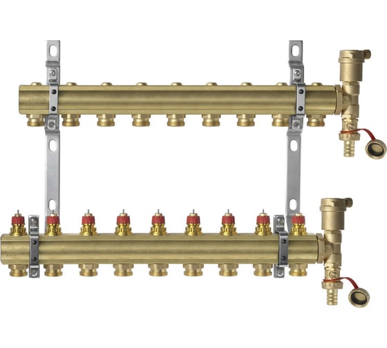 Комплект коллекторов Danfoss FHF-2 set, 9 выходов 088U0709 049506 1