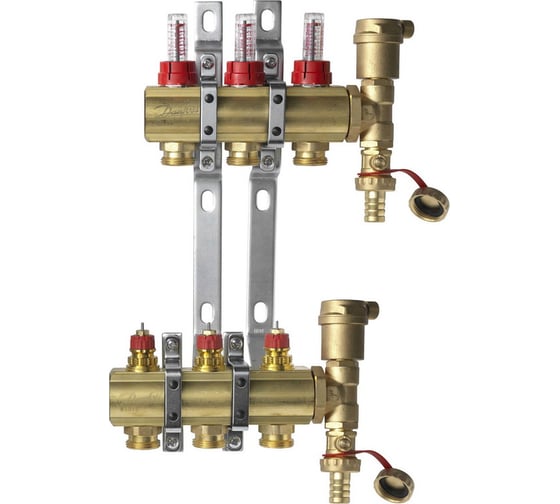 Комплект коллекторов Danfoss FHF-3F set, 3 выхода 088U0723 049522 1