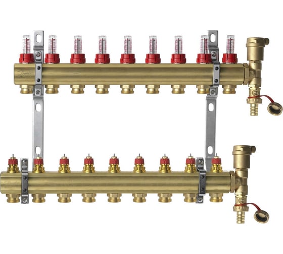 Комплект коллекторов Danfoss FHF-9F set, 9 выходов 088U0729 049528