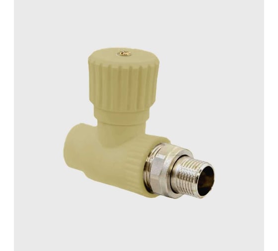 Вентиль LAMMIN ppr радиаторный, прямой 20x1/2" 100/10 серый Lm31077020015G