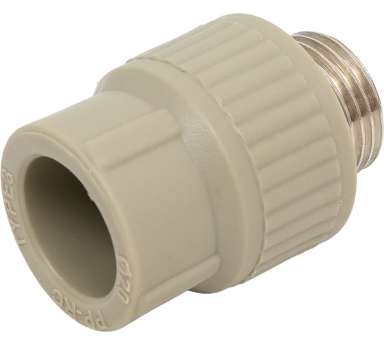 Комбинированная муфта LAMMIN ppr нр 20x1/2" 180/30 серый Lm31041020015G