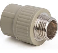 Комбинированная муфта LAMMIN ppr нр 20x3/4" 100/25 серый Lm31041020020G