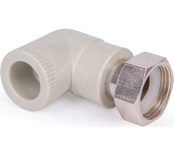 Угольник LAMMIN ppr с накидной гайкой 20x3/4" 80/10 серый Lm31053020020G 1
