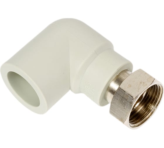 Угольник LAMMIN ppr с накидной гайкой 25x3/4" 80/10 серый Lm31053025020G 1