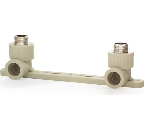 Угольник LAMMIN ppr с креплением двойной нр 20x1/2" 20/4 серый Lm31056020015G