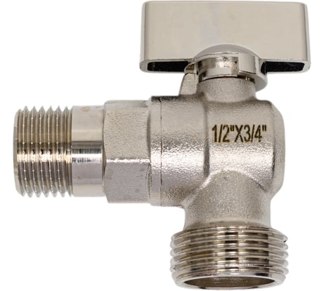 Угловой кран Victoria 1/2-3/4 никелированный 61-203