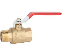 Шаровой кран Victoria 1/2 г/ш р-ка латунный красная ручка 61-006