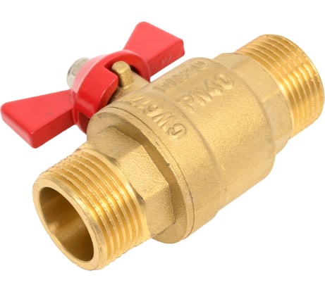 Шаровой кран Victoria 3/4 ш/ш б-ка латунный красная ручка 61-019