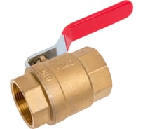 Шаровой кран Victoria 11/2 г/г р-ка латунный красная ручка 61-004