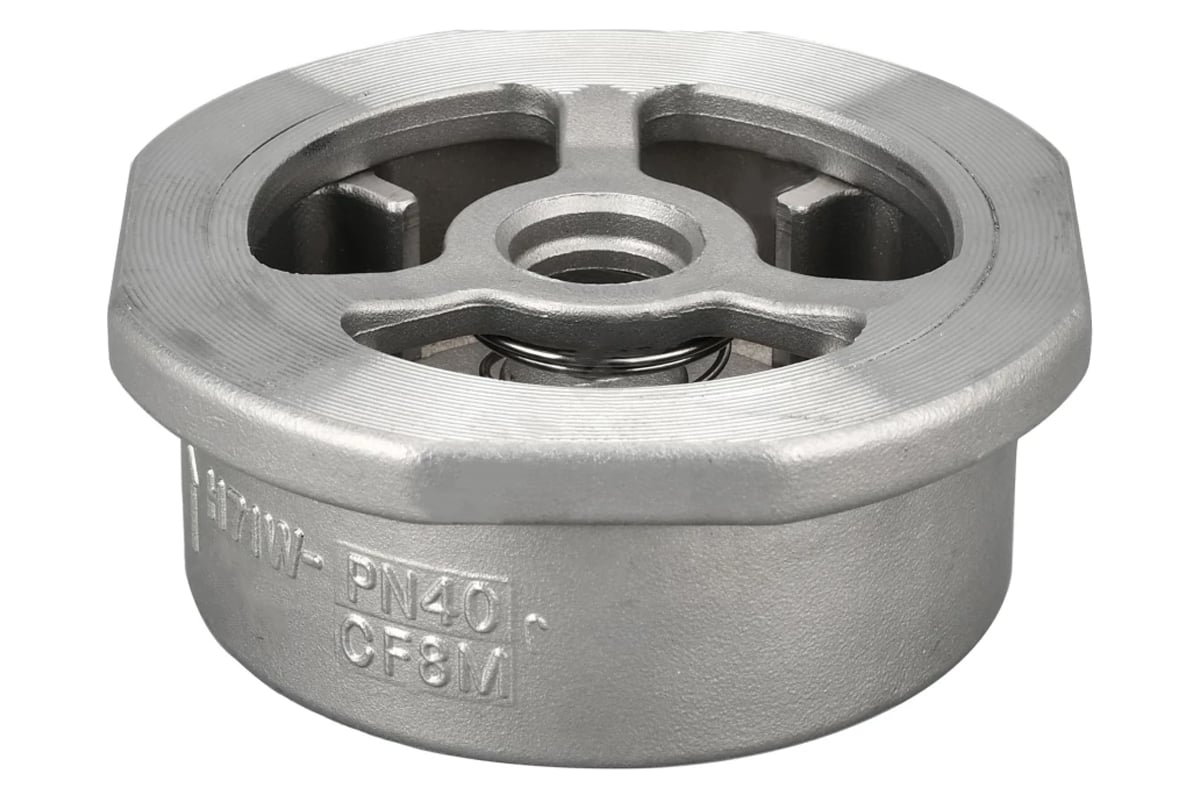 Обратный клапан Benarmo осевой Ду25 Pу40 межфланцевый из нержавеющей ...