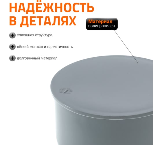 Заглушка Ostendorf 125 мм 116620