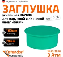 Заглушка ливневой канализации Ostendorf 160 мм 777520