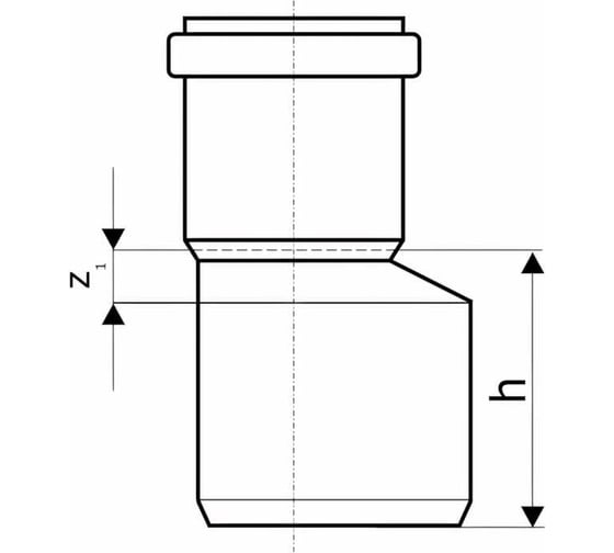 Канализационная редукция Ostendorf 110х90 мм 115700